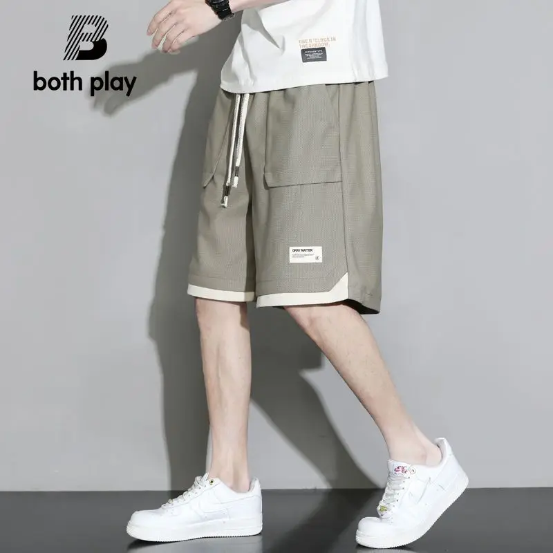 Summer Casual Shorts Men's Ice-sensing Thin Loose Straight Work Style Fashion Brand Five-point Pants 2