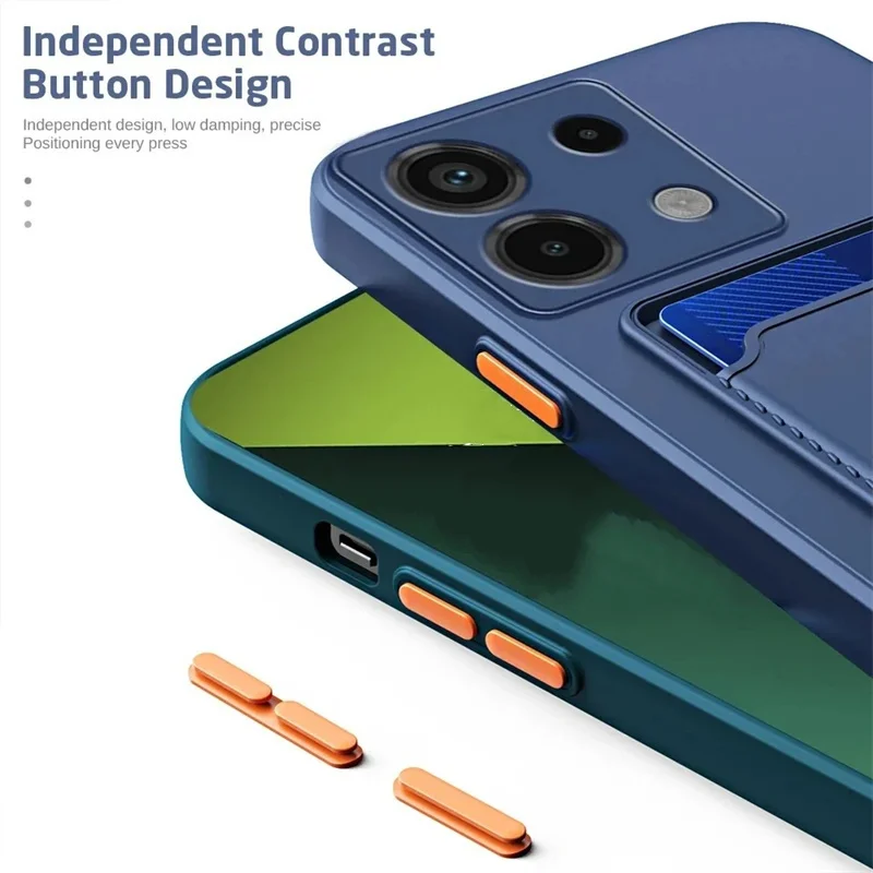 Silicone Card Holder Soft Phone Case Cover