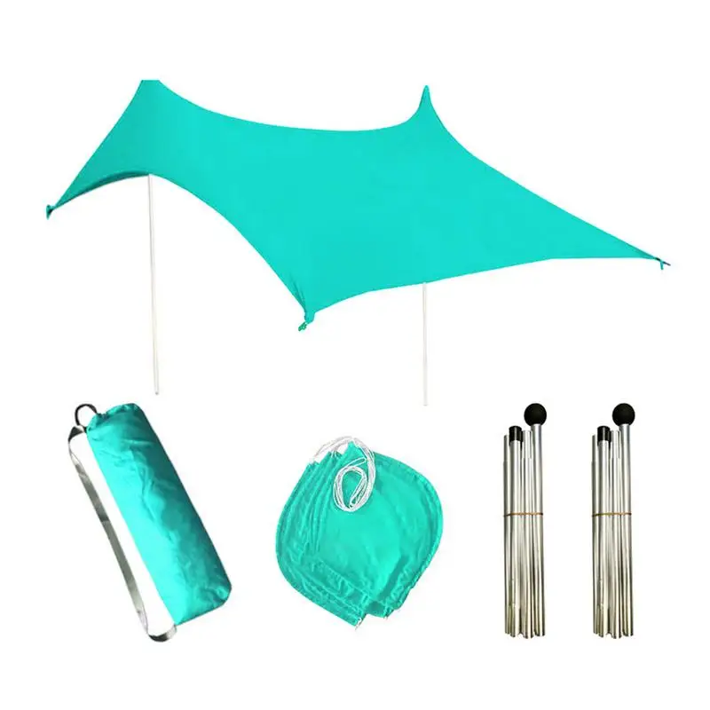

Tent For Beach UPF 50 Shade Beach Tent Sun Shelter Canopy Portable Beach Canopy Tent Sun Shade With 4 Sandbags For Family