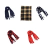 Christmas Long Plaids Blanket 160x30cm Oversized Winter Fall Warm Scarf Big Tartan Scarves Wrap Shawl Classical Tassels 1