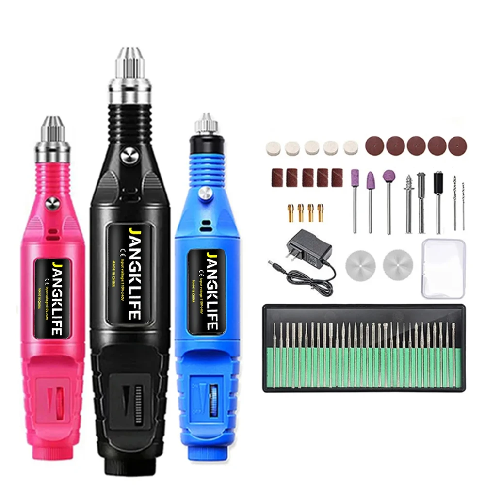 5 -speed adjustable electric Engraving Pen Mini Drill Rotary tool With Grinding  Set Multifunction