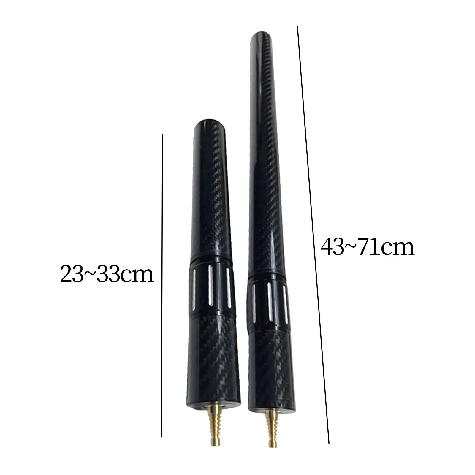 2x Telescopic Pool Cue Extender Billiards Cue Extension Tools Durable Snookers Cue Extension for Men Women Training Accessory