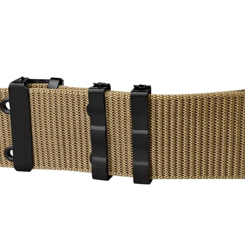 Men's Tactical Outer Belt Nylon Material Metal Fixing Ring and Adjuster Buckle Outdoor Sports combat belt