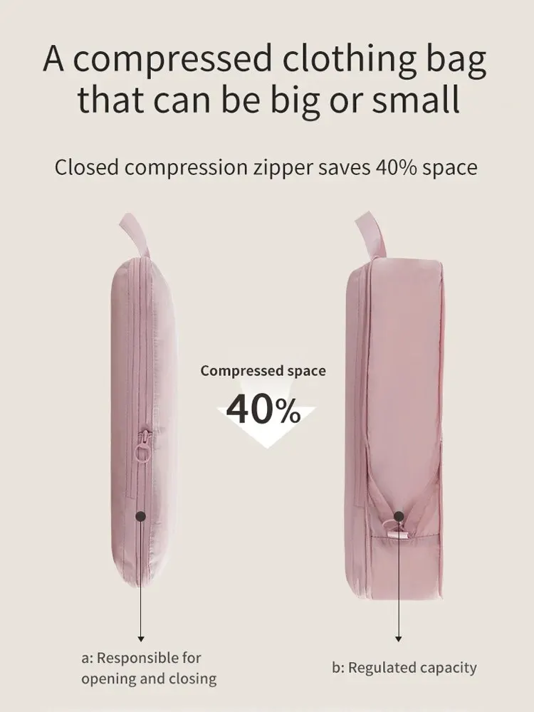 2pcs Travel Compression Packing Cubes Bag 2