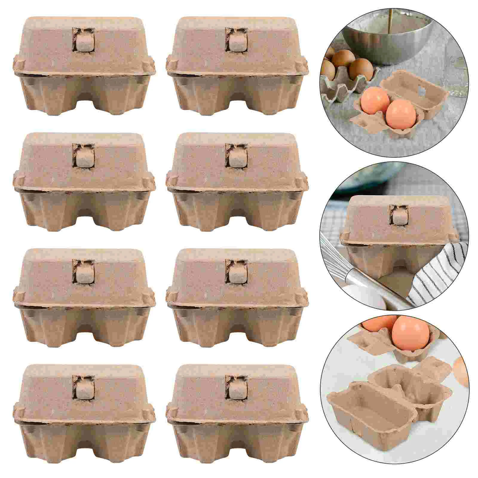 Household Empty Egg Cartons Eggs Holder Paper Pulp Egg Cartons Paper Pulp Egg Containers for Home Kitchen Restaurant