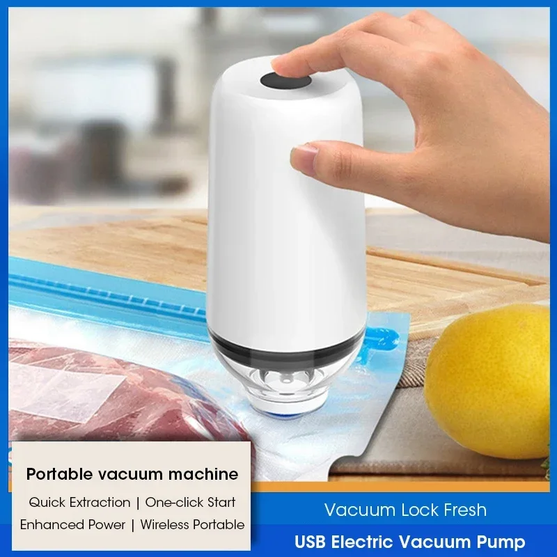 5pcs Reusable Vacuum Sealer Bags for Food Storage Compressed Air Humidity Resistant Sealed Packaging