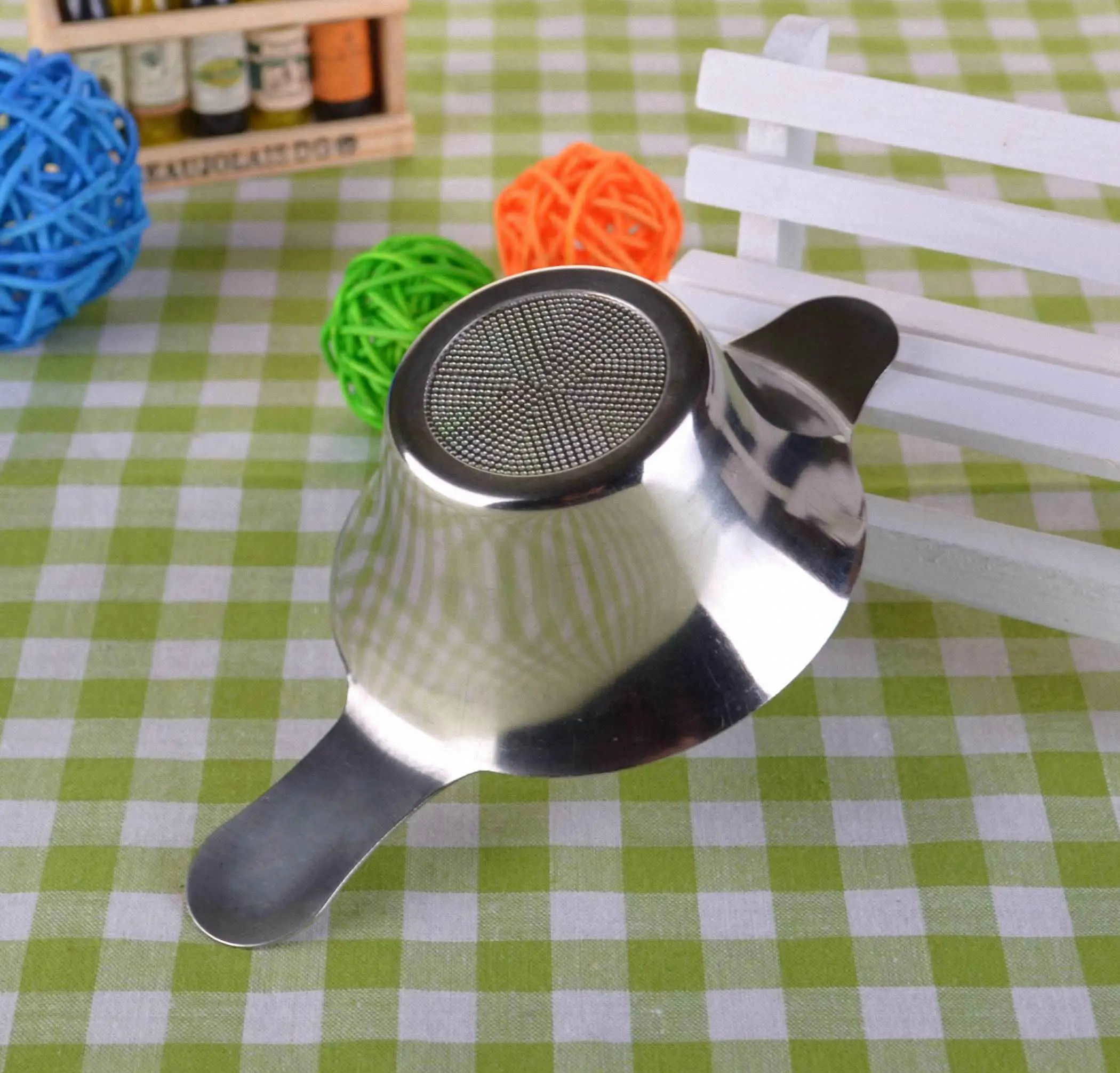 Stainless Steel Tea Strainer Fine Mesh Chinese Kungfu Tea Leaf Funnel Filter