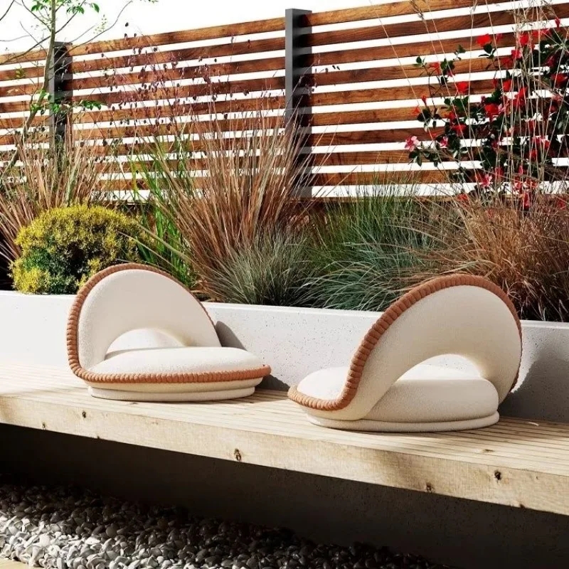 Lazy bed sofa backrest lamb floor chair bay window tatami Bedroom balcony living room Japanese folding rotate stools