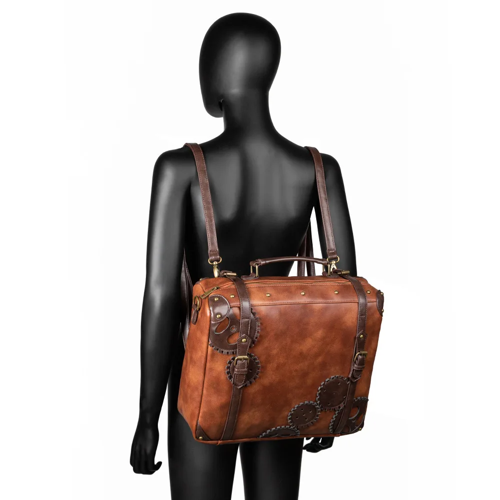 Bolso De Estilo Retro Medieval Steampunk Para Mujer, Bandolera De Gran Capacidad Para Ordenador Portátil, Mochila Femenina