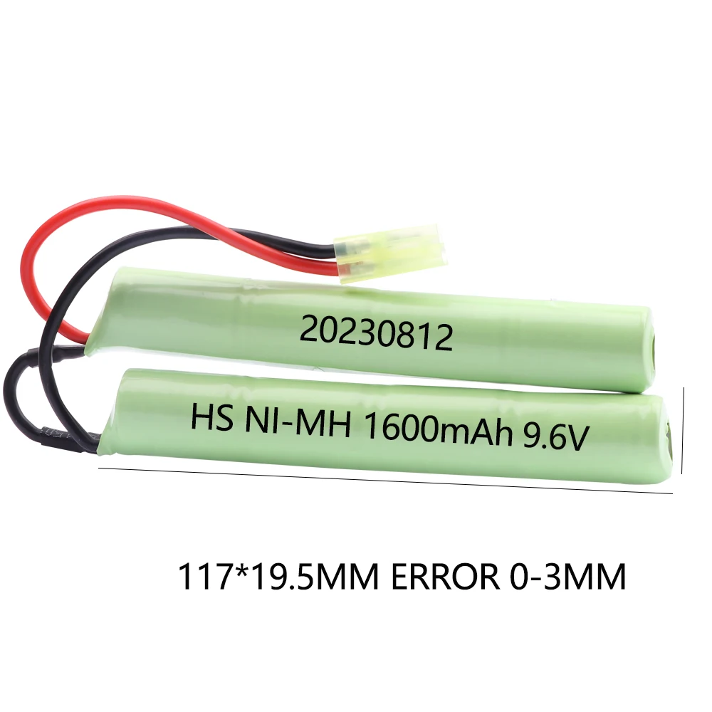 2PCS Airsoft Batterie Bâton NiMH 9,6V 1600mAh Nunchuk Bâton Batterie pour  M4, M110, SR25, M249, M240B, G36, M14, RPK, PKM, L85, AUG, G3 avec Mini  Tamiya Connecteur : : Sports et Loisirs