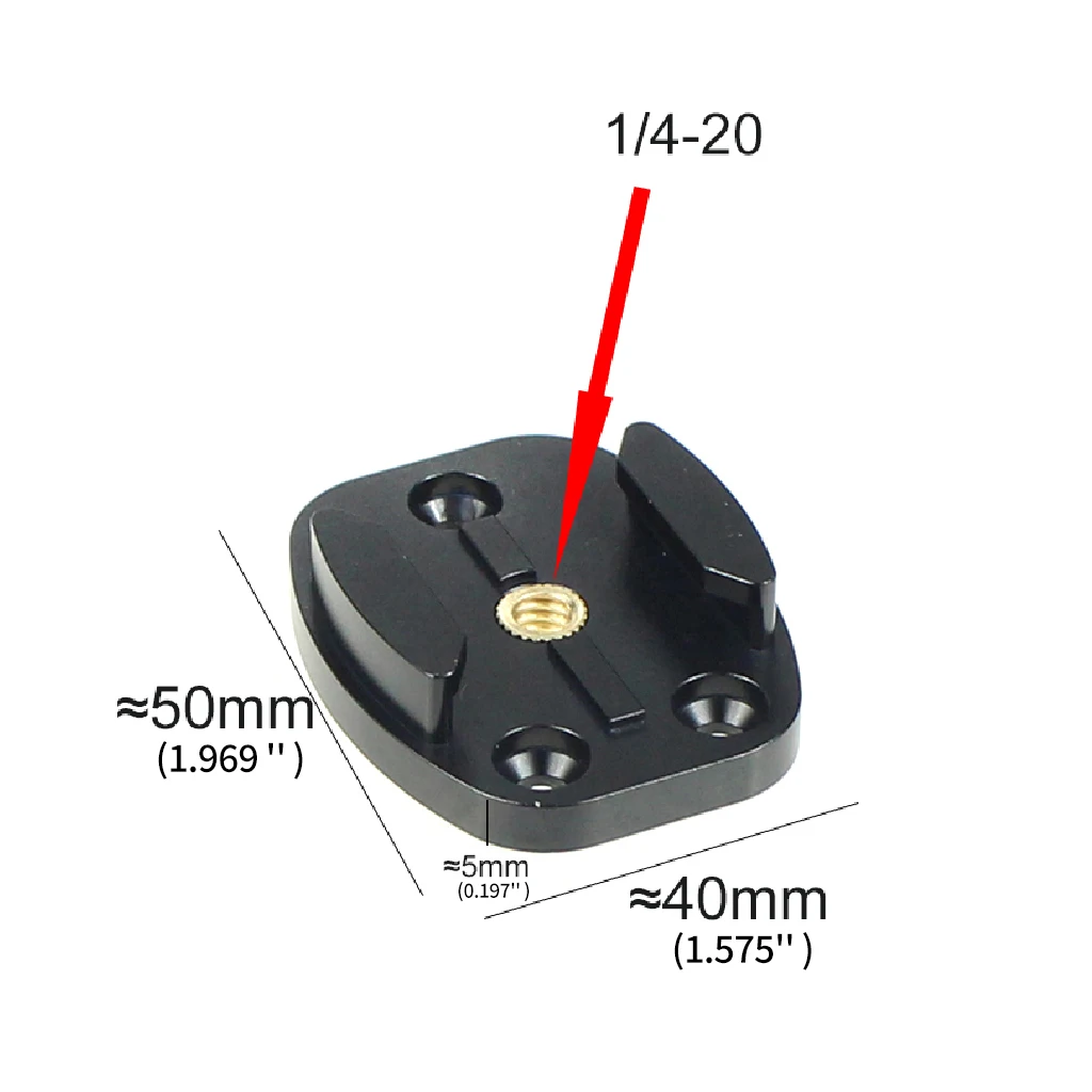 Aluminum Flat Surface Buckle Mount Quick Release Base 1/4