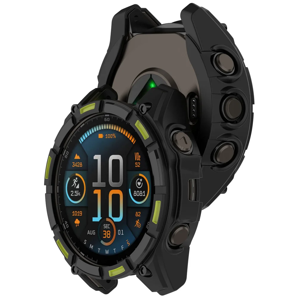 Watch Case For Garmin Tactix 8 51mm Soft and Flexible TPU Hollow Cover Watch Protection Shell For Garmin Tactix 8 51mm