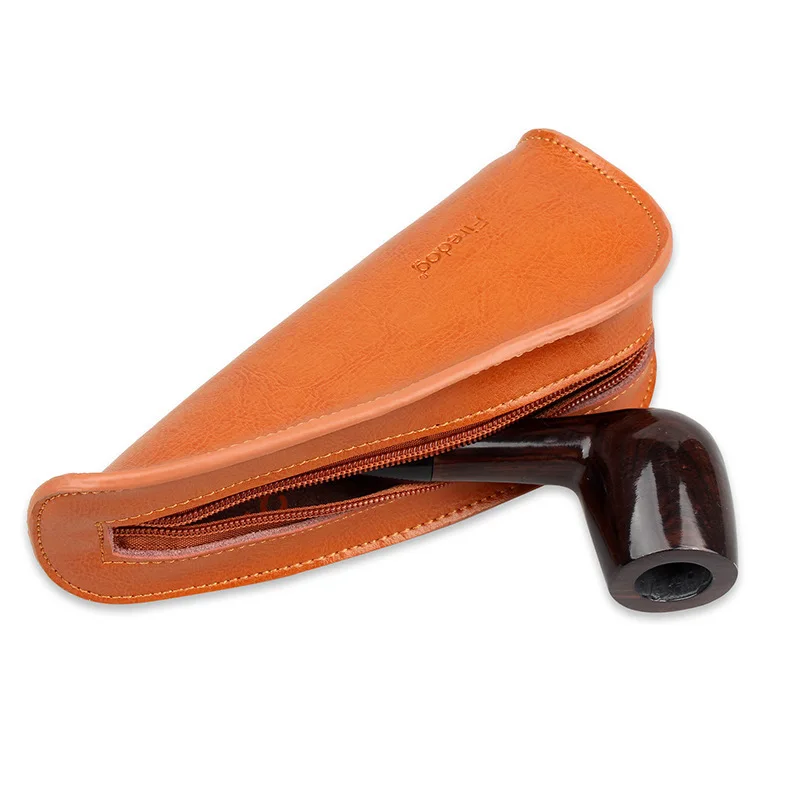 Astuccio in pelle per pipa, custodia portatile per pipa singola, borsa da viaggio per 1 pipa da tabacco - immagine 3