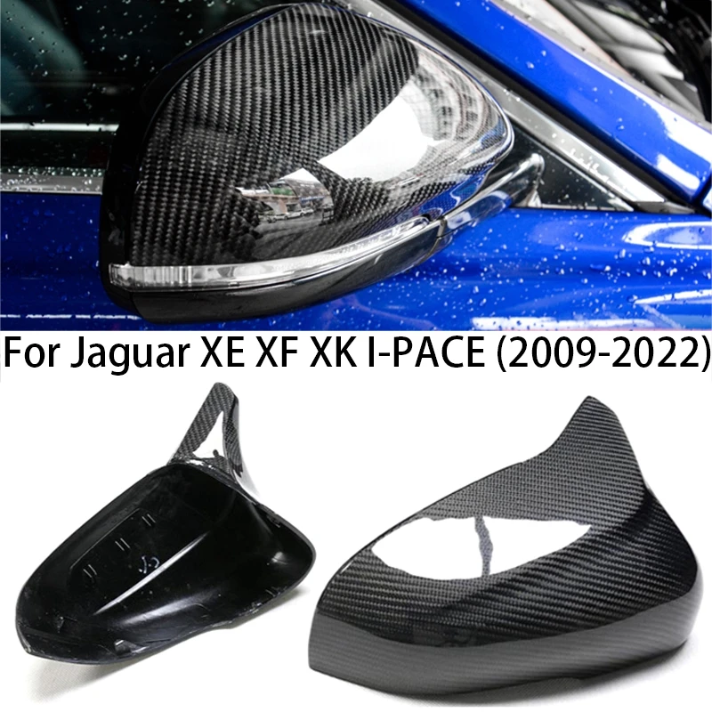 

For Jaguar XF XJ XK XE 2011-2019 Replacement/Add On Style Carbon Fiber Car Rearview Mirror Cover Caps accessories for vehicles