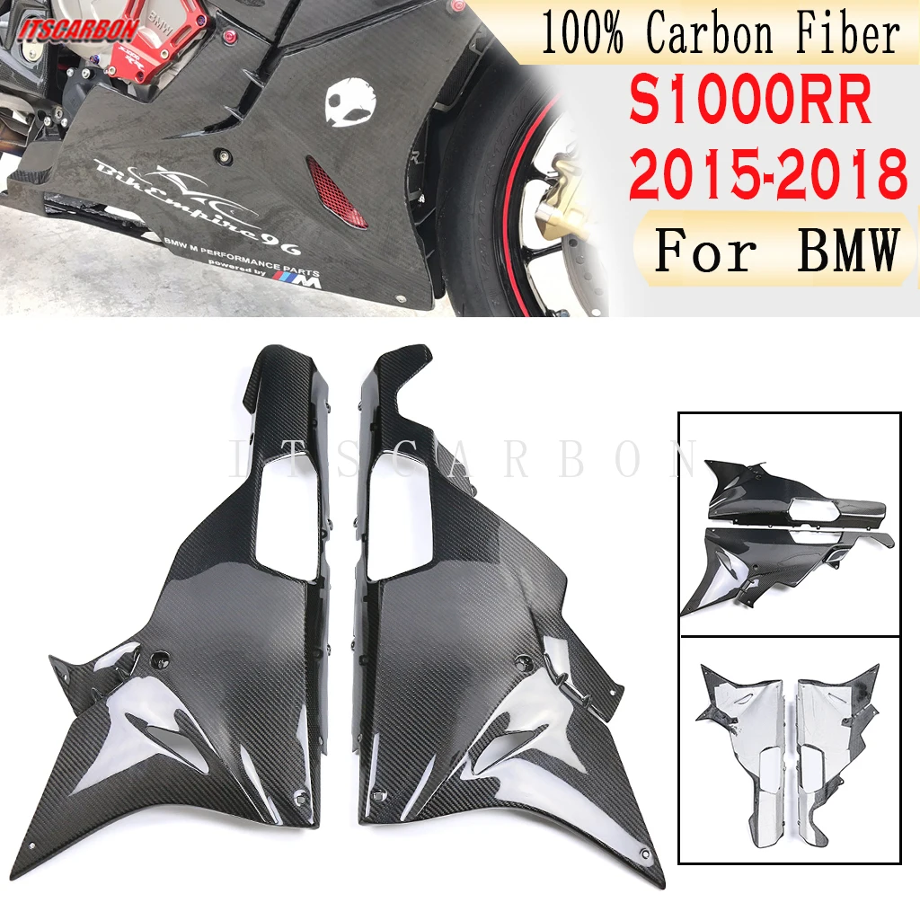 

For BMW S1000RR S1000 RR 2015 2016 2017 2018 100% Carbon Fiber Motorcycle Accessories Lower Side Fairings Belly Pan Fairing Kits