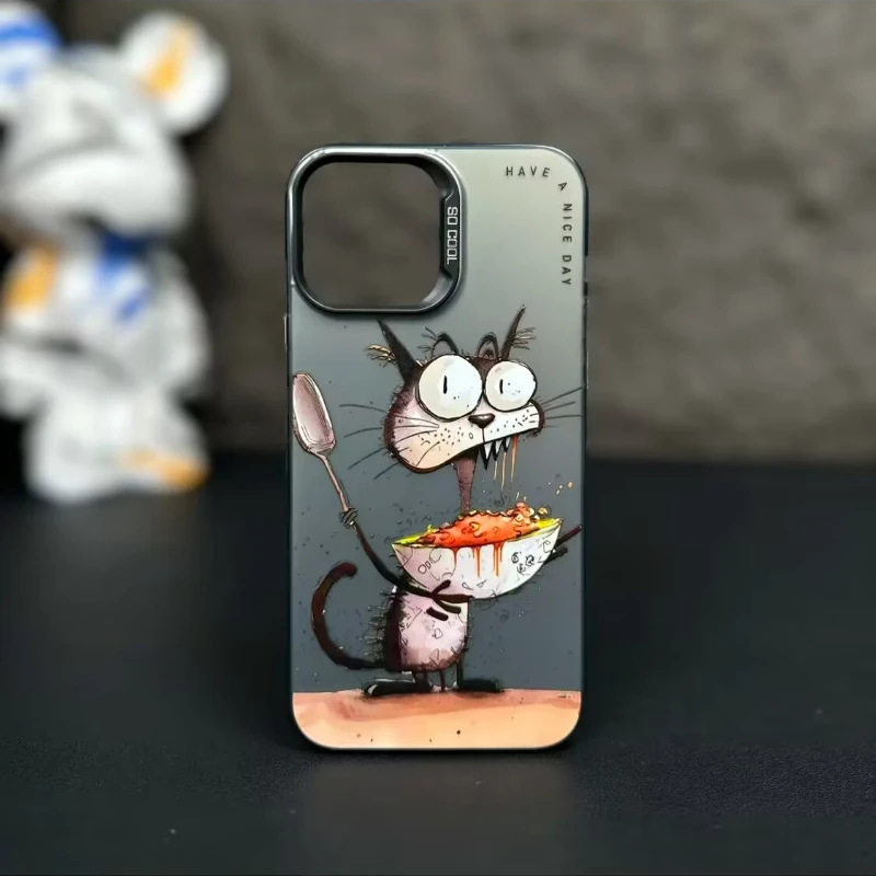 thumbnail image 1 of Case for IPHONE11 IPHONE12 IPHONE13PRO 14PRO 15 15PRO 15PROMAX Personalized graffiti small animal anti-drop mobile phone case, 1 of 5