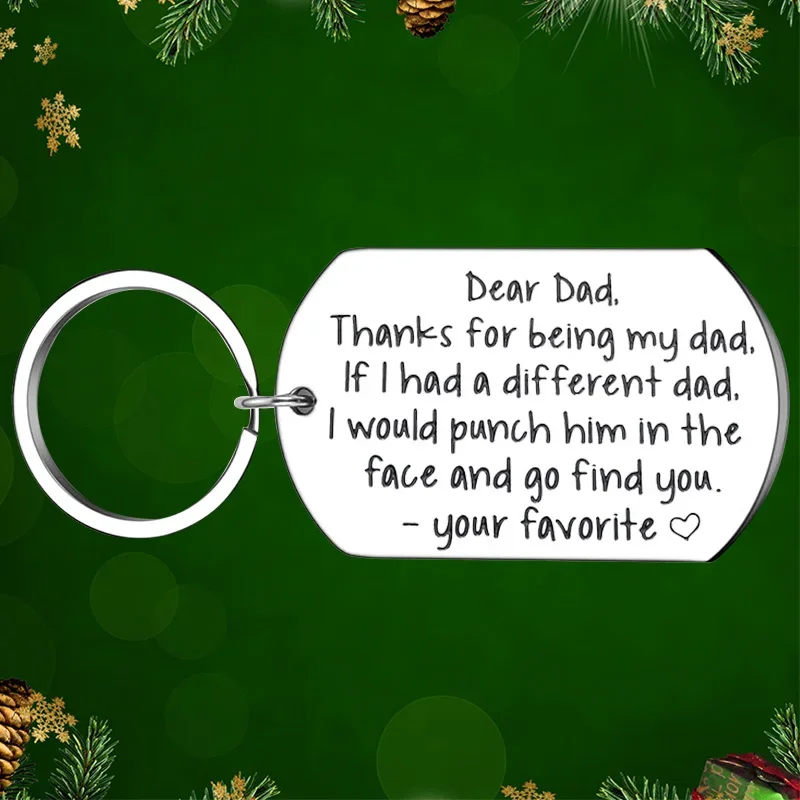 

Подарок на день отца брелок Подвеска спасибо за то, что я папа Забавный брелок папа, подарки на день рождения и Рождество