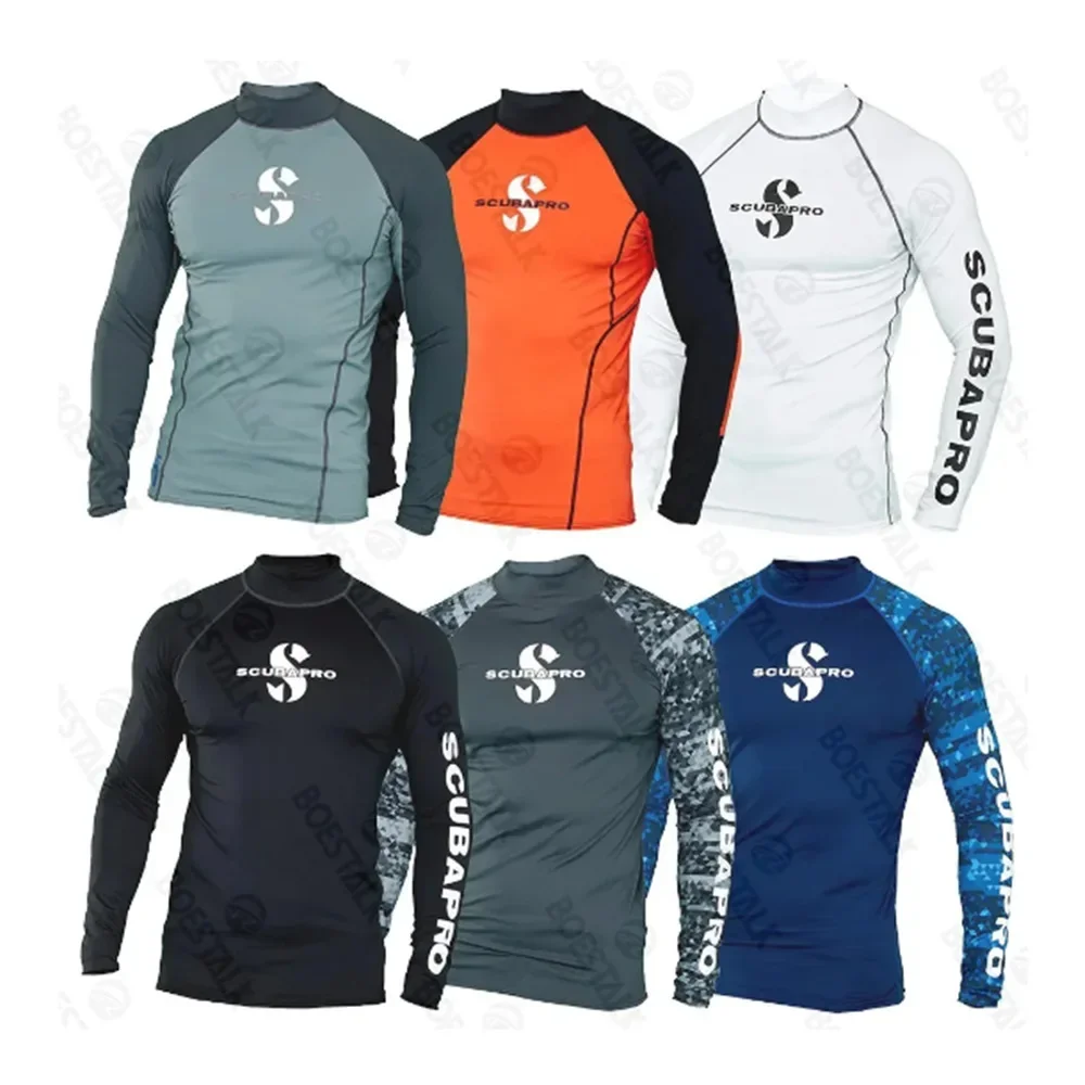 thumbnail image 2 of Traje de baño de manga larga para hombre, anti-UV, para deportes al aire libre, playa, buceo, surf, ropa con protección solar, ropa en stock, 2 of 5