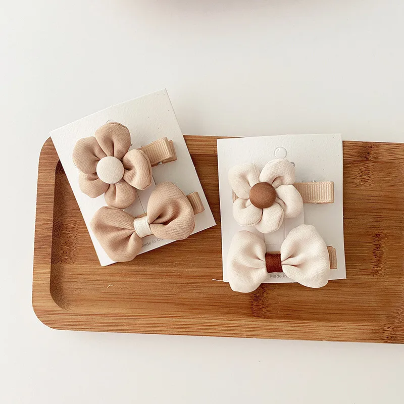 Cute Flower Hairpins for Girls Kids Hair Clips Hairclips Hair Accessories Baby Girl Children Princess Hairclip Hairpin 2Pcs/set hair accessories hair clips