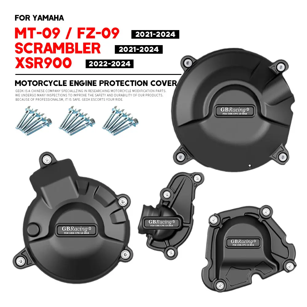 Motorcycle Engine Cover Engine Cover Protector MT09 TRACER FZ09 XSR900 SCRAMBLER GB Racing For YAMAHA Motorcycle Protection Cover Accessories