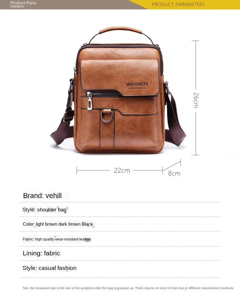Men's Leather Crossbody Sling Bag - Stylish & Durable