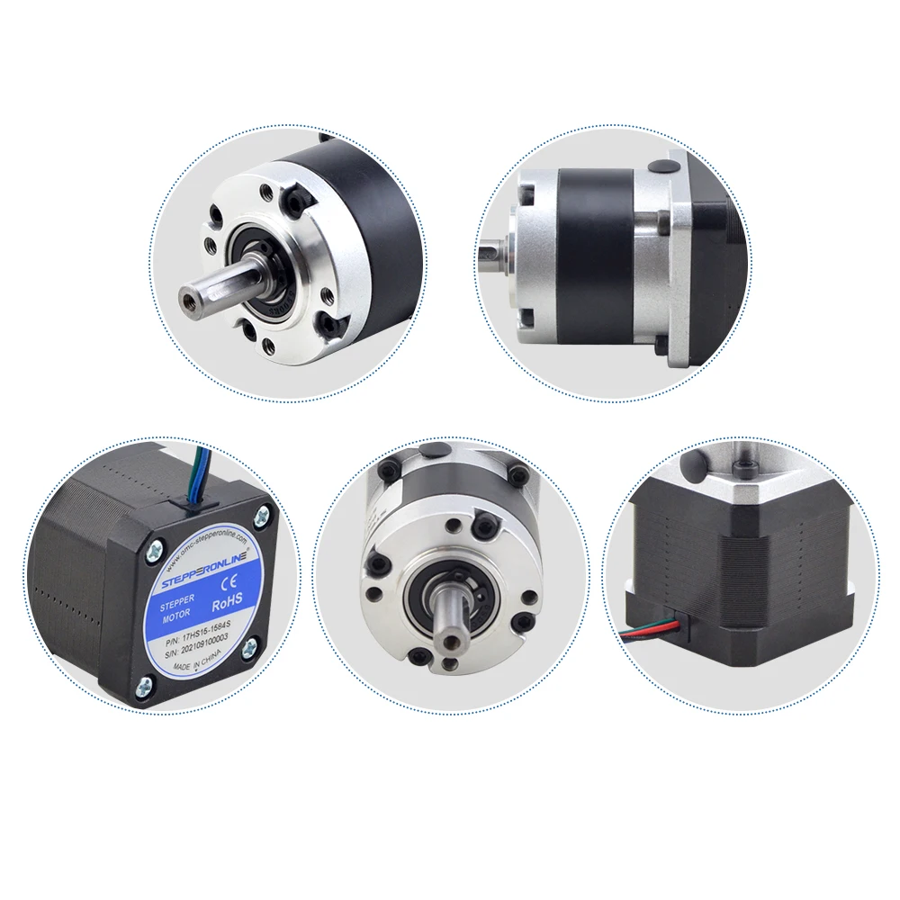Planetário Gearbox Motor Nema 17 Relação 5:1