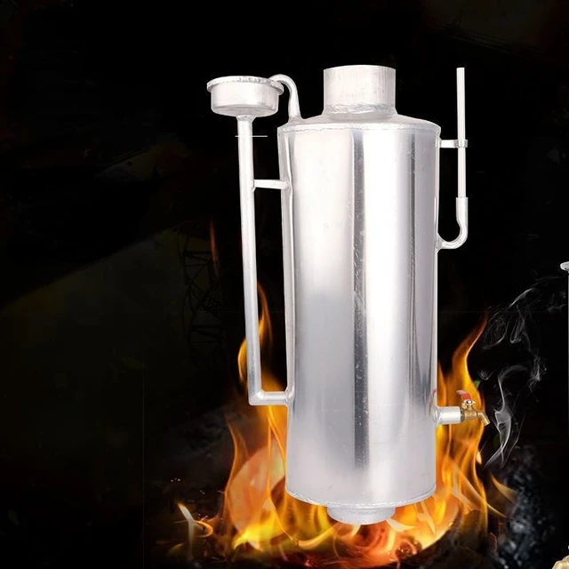 1PC stainless steel/aluminum chimney hot water tank stove pipe water kettle  heating furnace wood stove hot water heater tank - AliExpress