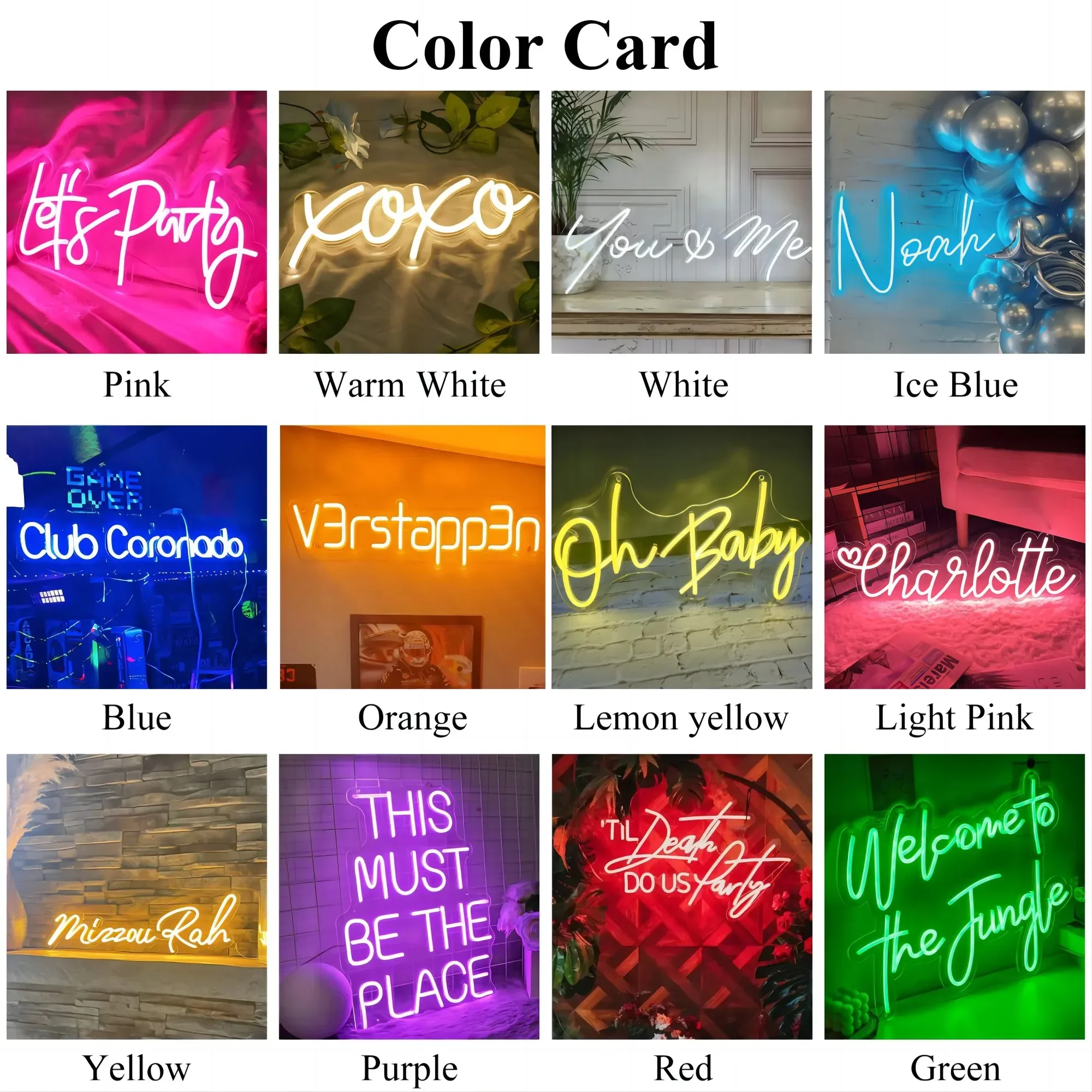 12 Colors Neon Sign Custom Led Night Light Kawaii Room Decor Wall Decoration Bedroom Wedding Gaming Signboard Lighting (1 line) images - 6