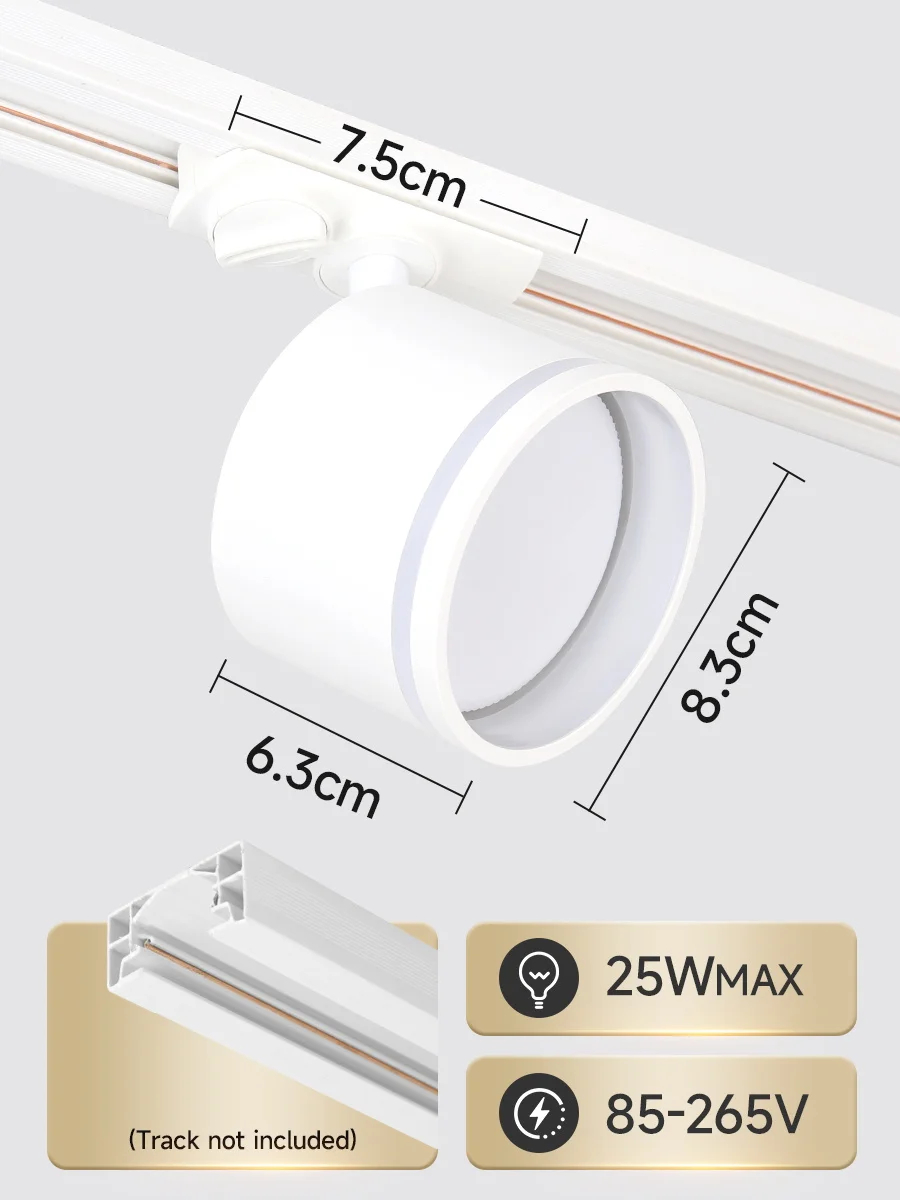 LED Track Light 3 Colors Rail Spot Light AC110-220V S5076202b376c44bd9513fcf3a7f5d7c0X