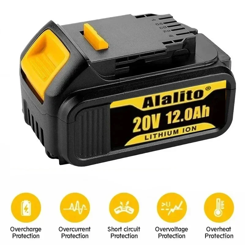20V 12Ah for DEWALT screwdriver battery for dewalt DCf850 DCf887 DCf922 DCB182 DCB205-2 DCB206-2 power tool battery & charger 6