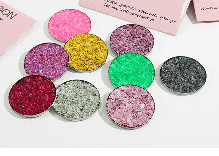 Description Picture 5 of item18Colors Diamond Sequins Eyeshadow Lasting Shimmer Glitter Sequins Nail Hair Body Face Glitter Gel Party Makeup Cosmetic
