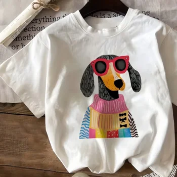 Camiseta de manga corta con estampadmoda animados para mujer, ropa informal versátil para uso diario y al aire libre 1
