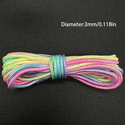Vibrant Multi - Strand Climbing & Survival Rope - Paracord Bracelet Essentials - 5 meters (3mm Light color)