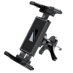 Universal Adjustable Air Vent Phone Mount - Versatile Holder for Smartphones, Tablets, and Foldable Devices (Black)