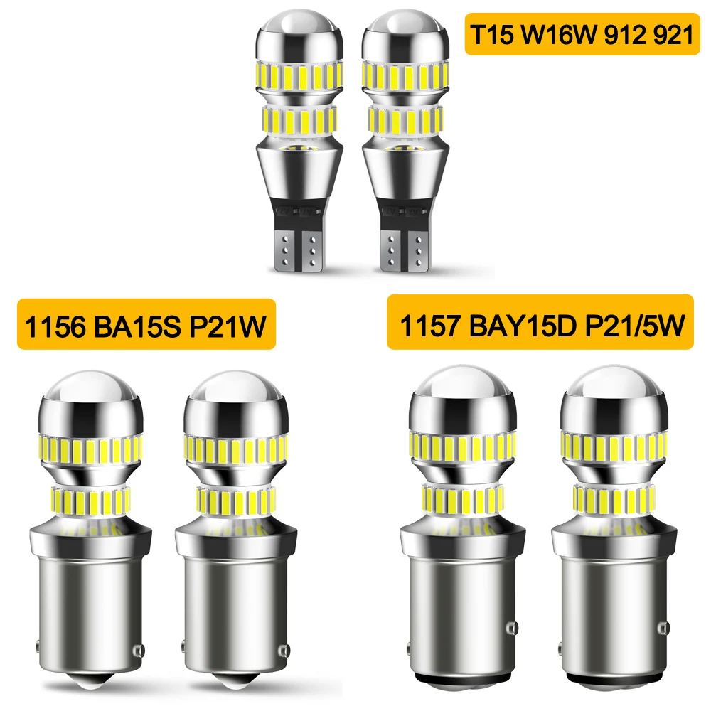 AUXITO-2x P21W LED  BA15S 1156 7506 BAY15D 1157 P21/5W LED  DRL ڵ , ڴ ƿ A6 A3 8V VW BMW 