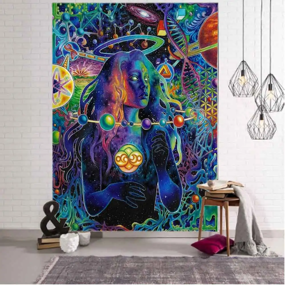 Meditation Seven Chakras Tapestry Psychedelic Buddha Wall Decor Mandala Tapestry Witchcraft Hippie Boho Home Decor Yoga Mat 5