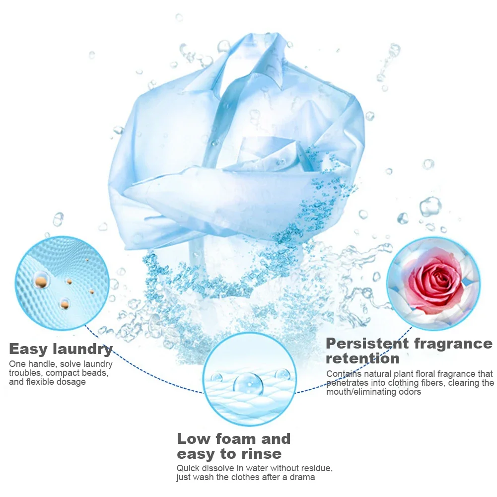 100Pcs Wash Scent Booster Beads Anti Static Laundry Scent Booster Beads Lasting Household Cleaning Tools