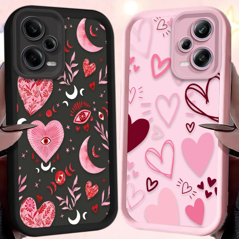 Chic Pink Heart-Shaped Phone Case - Stylish Protective Cover