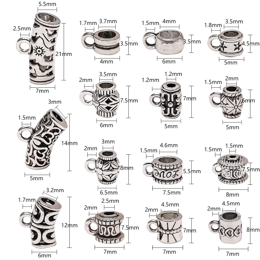 chiwanji Croce Vintage Tono Argento Braccialetto Connettore Collegamento Charms Perline Connettori Pendente per Orecchino Fare Bracciali - 50 Pezzi