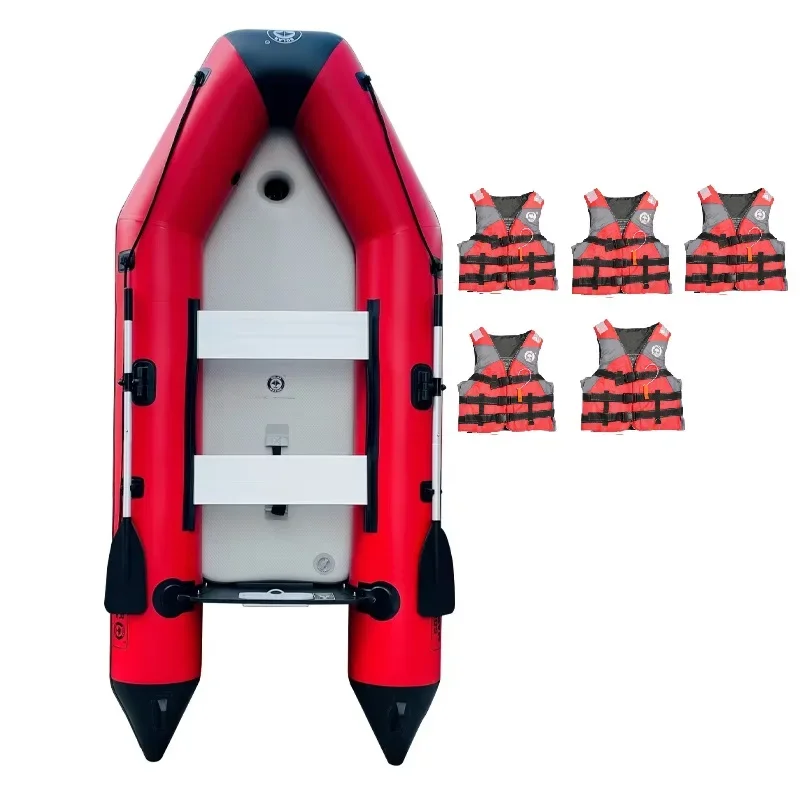 SolarMarine PVC 3M Rigid Inflatable Boats High Quality Assault Boat River Raft Dinghy with CE Certificate 4luxury life vest