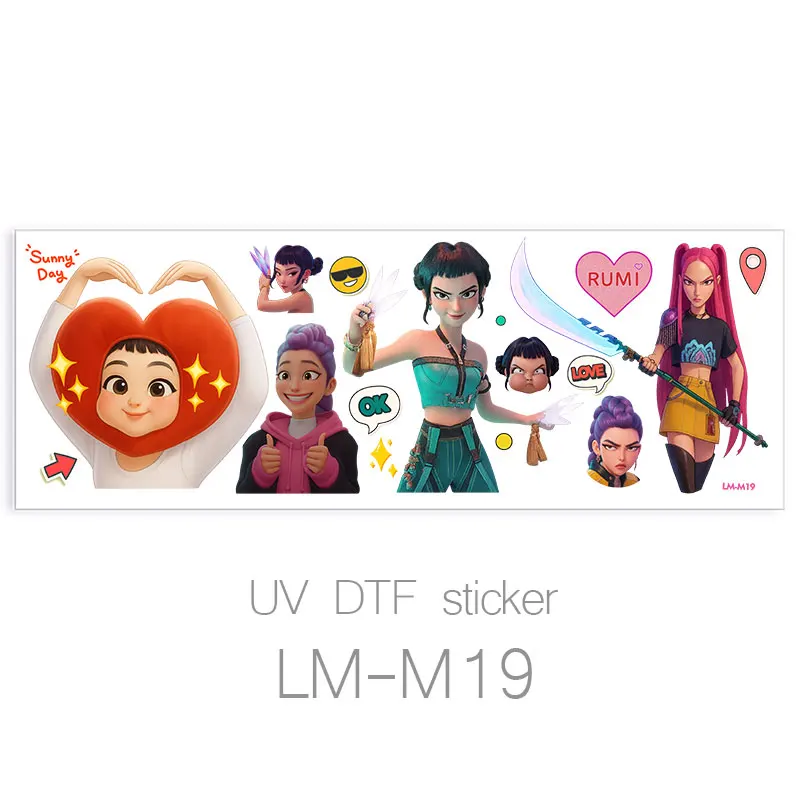 K-pop Demon Hunters UV Sticker Collection - Cartoon Crystal Gift Set