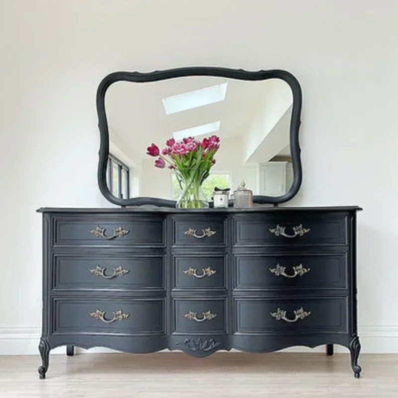 

Vintage Desings Dresser Cabinet Drawers Luxury Wood Dresser Bedroom Hotel Makeup Mesa Maquillaje Furniture