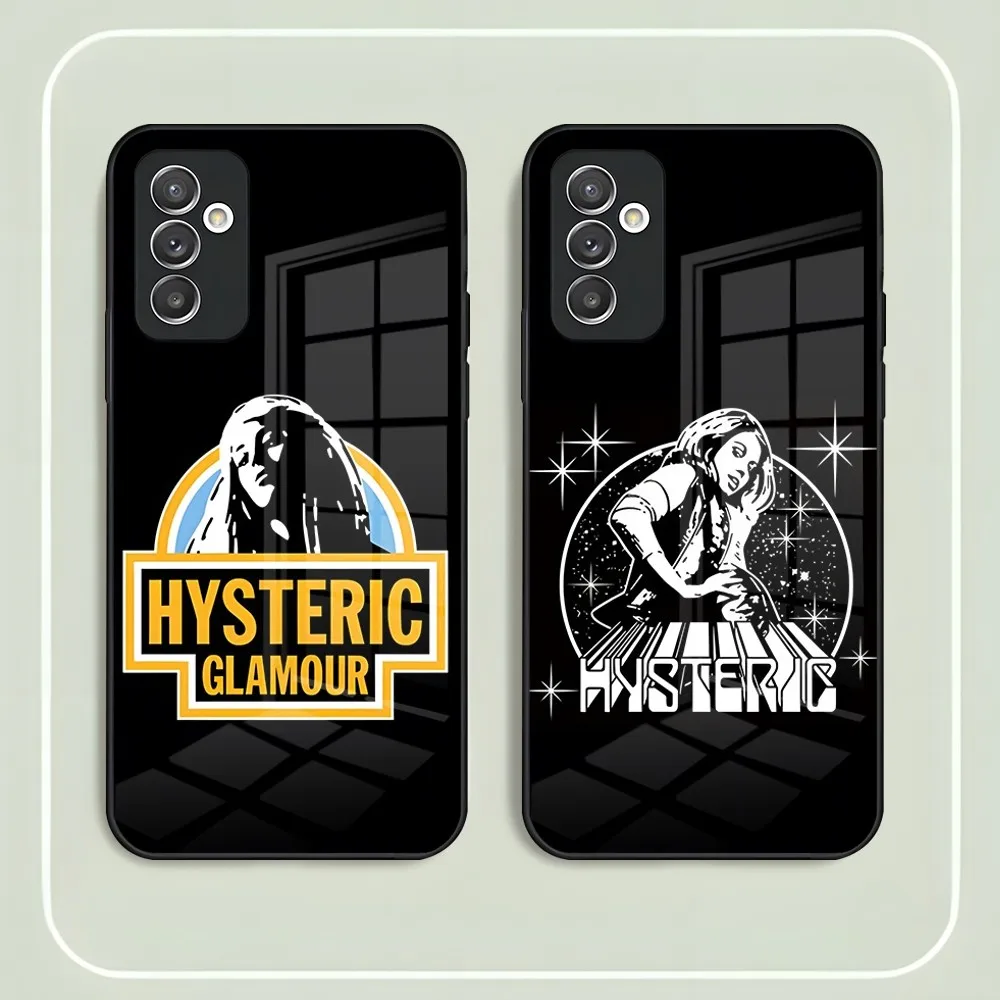 Hysteric Glamour Girl Dumb Phone Case For Samsung S24 Ultra S23 S22 S20 Fe S21 Galaxy A54 A34 A24 A53 Note 20 Glass Cover