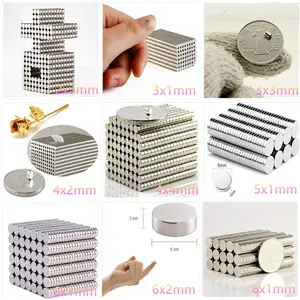 100pcs Mini Petit aimant rond N35 3x1 3x1.5 3x2 3x4 3x5 3x10 mm Aimant en  néodyme permanent Ndfeb Super Strong Aimants puissants