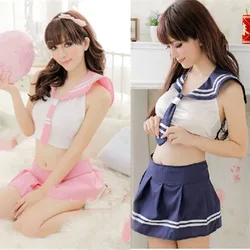 Woman Traditional Student Sexy School Uniform Cosplay Costume Students Dress Nightwear Ladies Fancy Pajamas Carnival Skirt Satin