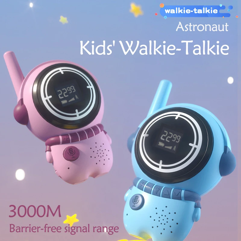 Kozmonauta gyerekeknek walkie Hangosfilm 3km Jelentőség Elektronfizika toys children's gadgets Pénzváltás Igealak Rádióadó telefont szülinapi ajándékok számára fiúknak lányok