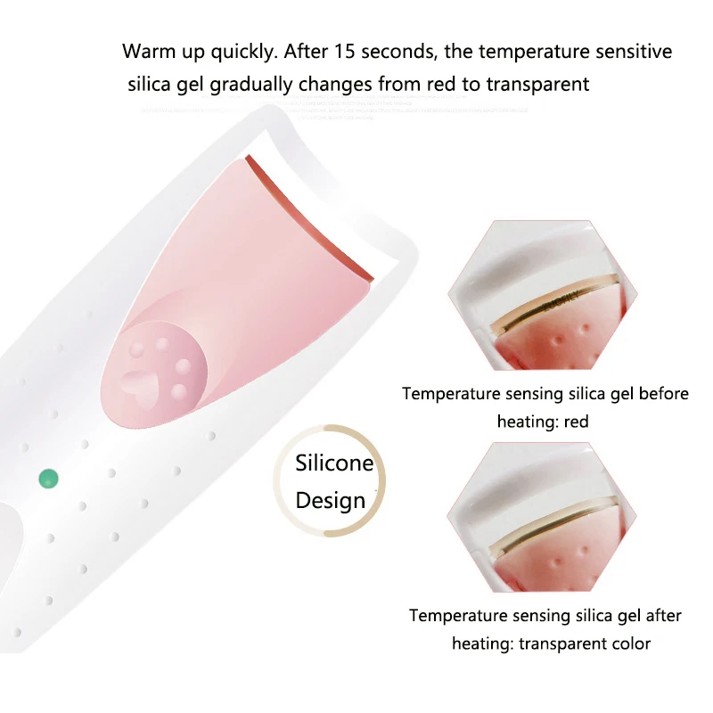 Professional Electric Eyelash Curler Lasting Natural Intelligent Temperature Control Eyelash Clip Curl Eyelashes Makeup Tools eyelash curler