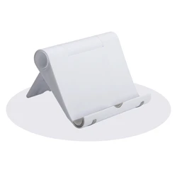Universal Adjustable Tablet and Phone Stand - Portable Desk Holder with Flexible Support (White)