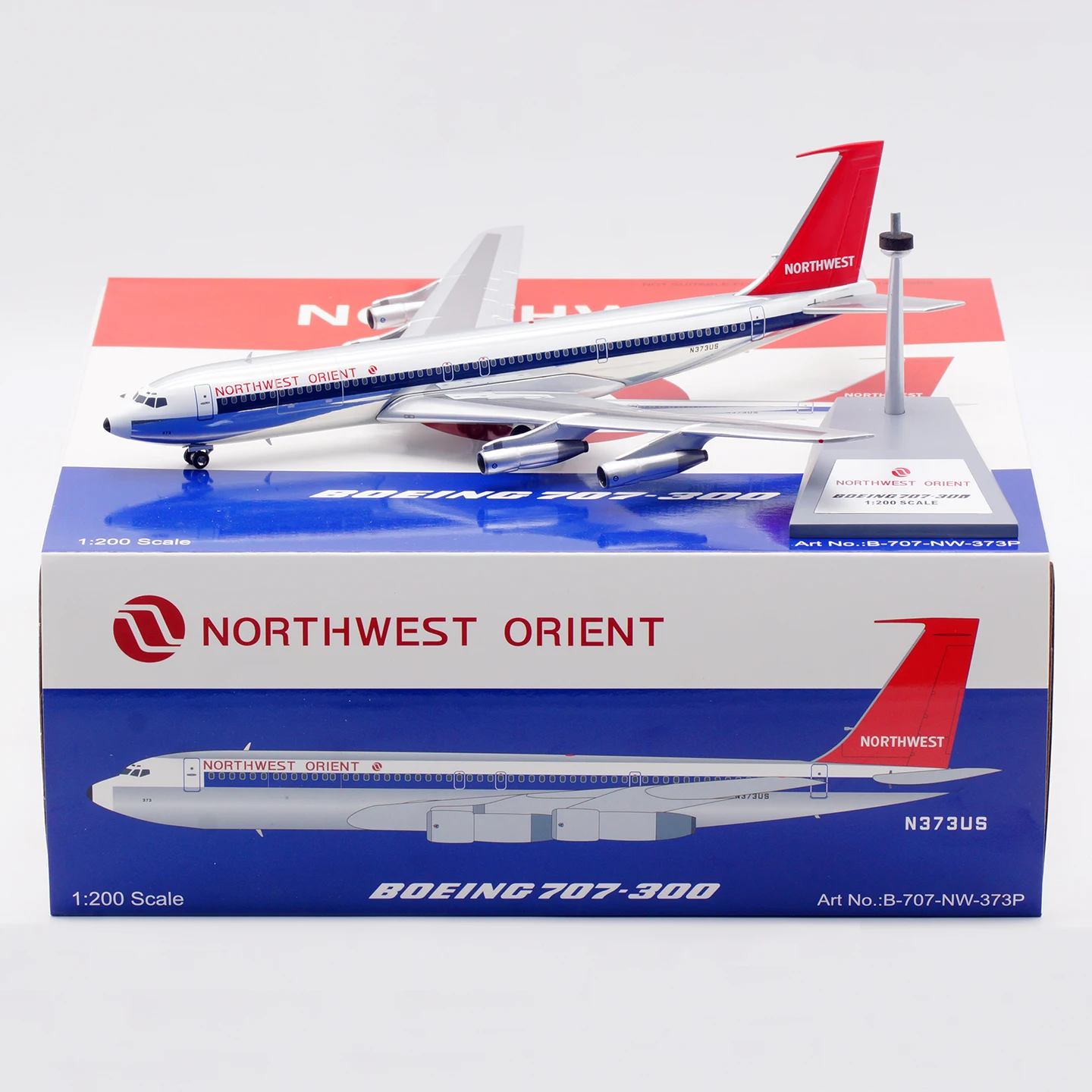 航空機・ヘリコプター B-Models 1:200 Northwest B707-300 N373US B-707-NW-373P Alloy Collectible Plane Gift B-Models 1:200