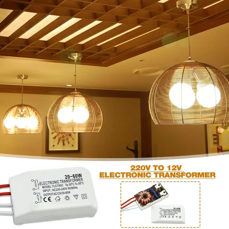 할로겐 G4 램프 컵용 램프 비즈, 전자 220V  AC 12V 전력 변압기, 램프 비드 전압 변환기, 20-60W 라이트 비즈
